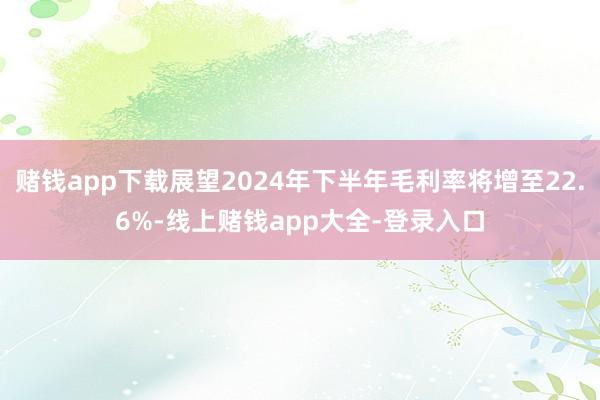 赌钱app下载展望2024年下半年毛利率将增至22.6%-线上赌钱app大全-登录入口